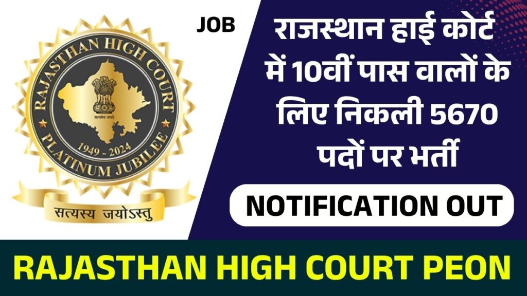 Rajasthan High Court Peon Recruitment 2025 1