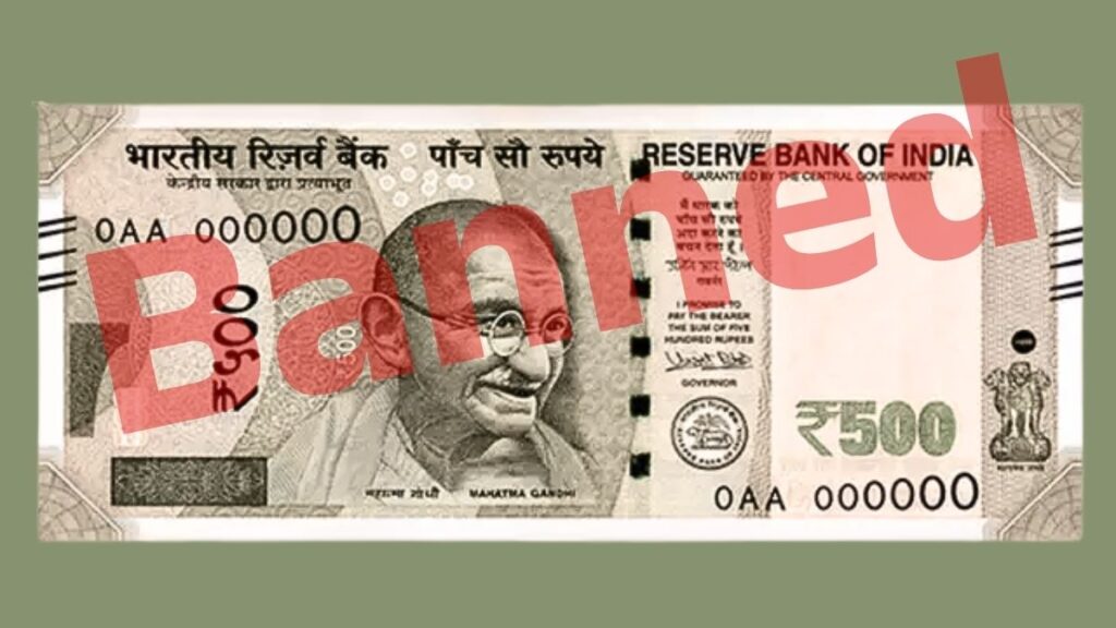 500 Rupee Note Banned